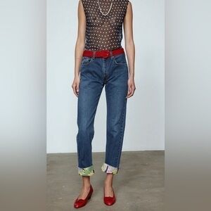 Chloe K Black white Polka Dot Sleeveless cropped sheer top size small